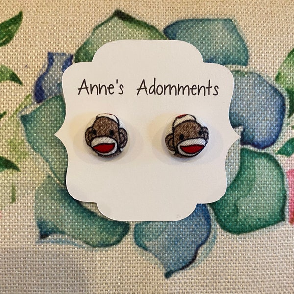 Sock Monkey  Earrings