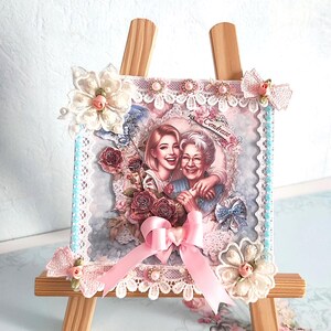 PROMO 1  Carte "  G/Luxe"      2cartes en une(intérieur décoré effets carte)  Pièce  unique   100%  fait main.