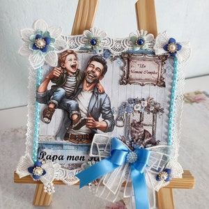PROMO 1  Carte "  G/Luxe"  toutes occasions   2cartes en une(intérieur décoré effets carte)  modèle unique 100% fait main