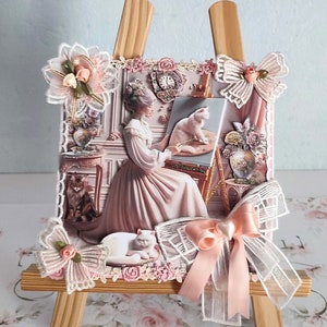 PROMO 1 Carte "  G/Luxe"  toutes occasions   2cartes en une(intérieur décoré effets carte)  modèle unique 100% fait main