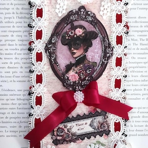 très Bel Objet de Lecture: Pièce Rare,1 Marque pages   de   " Luxe" esprit Vénitien   Pièce Unique