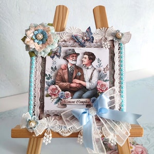 PROMO 1 "  G/Luxe"  toutes occasions   2cartes en une(intérieur décoré effets carte)  modèle unique 100% fait main