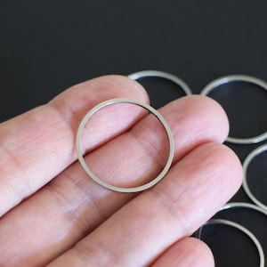 6 anneaux ronds fermés cercles connecteurs en Acier inoxydable argent 30 mm