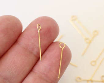 金メッキステンレススチール製アイロッド20本、20mm