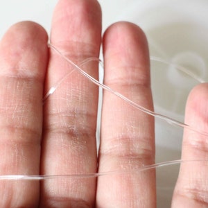 10 mètres de Fil nylon élastique transparent invisible 0,8 mm