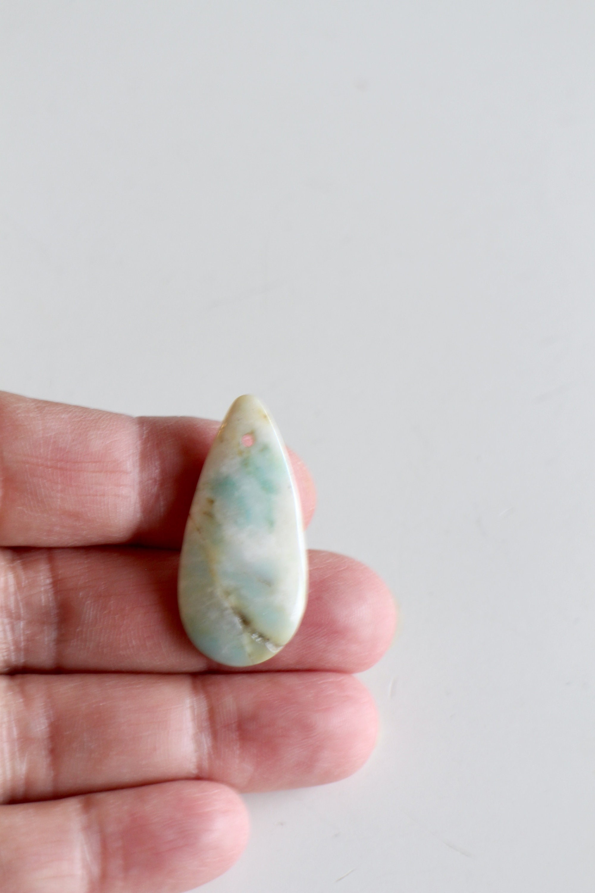 1 Amazonite Forme Goutte 35 X 17 mm