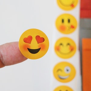 20 stickers Smileys emoji's ronde humor 25 mm