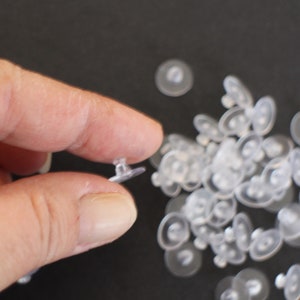 30 round protective stopper tips for transparent silicone earrings 10x6mm primers for your earring creations image 2