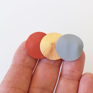 Handmade leather brooch