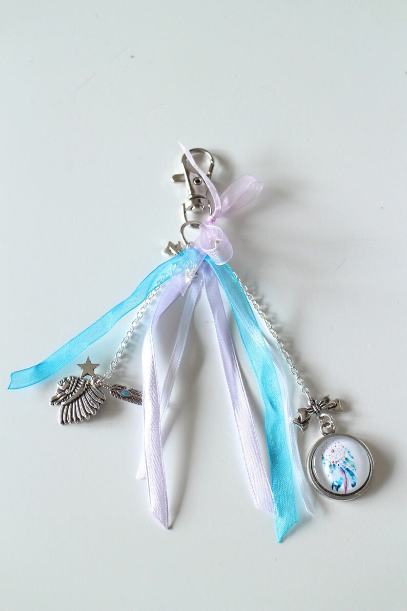 Indian silver purple bag jewel silver charm ribbons Handmade