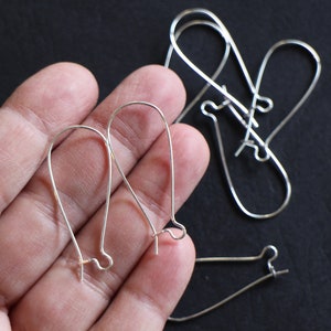 10 long earrings supports hooks hooks in silver-plated brass 38 x 16 mm to personalize according to your tastes