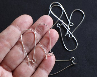 10 long earrings supports hooks hooks in silver-plated brass 38 x 16 mm to personalize according to your tastes