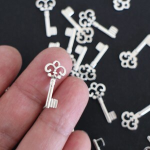 10 breloques clés en laiton argenté 21 x 10 mm pour vos créations bijoux image 3