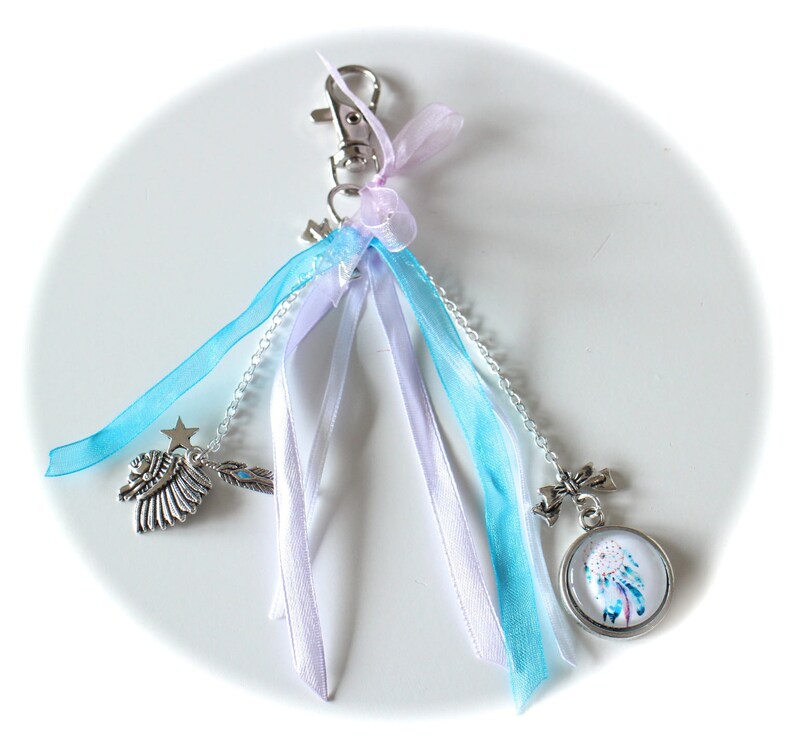 Indian silver purple bag jewel silver charm ribbons Handmade