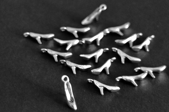 Ciondolo a forma di scarpa in argento Sterling 925, per collana, bracciale, orecchini, infradito in argento 925