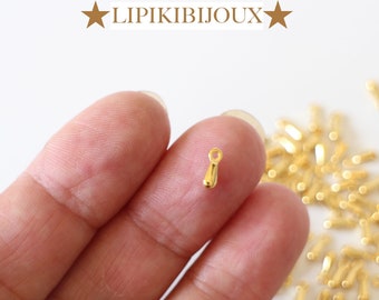 10 breloques petites gouttes en acier inoxydable or 7,5 x 2,5 mm pour une belle finition de vos  bijoux