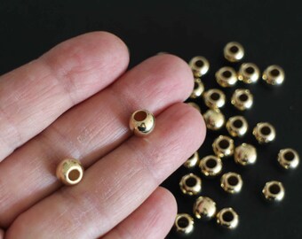 50 perles rondes en acrylique doré 8 mm existent également dans d'autres dimensions pour vos créations bijoux