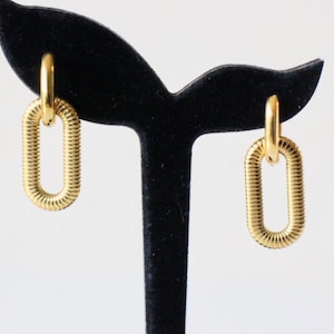Handmade Gold Stainless Steel Earrings