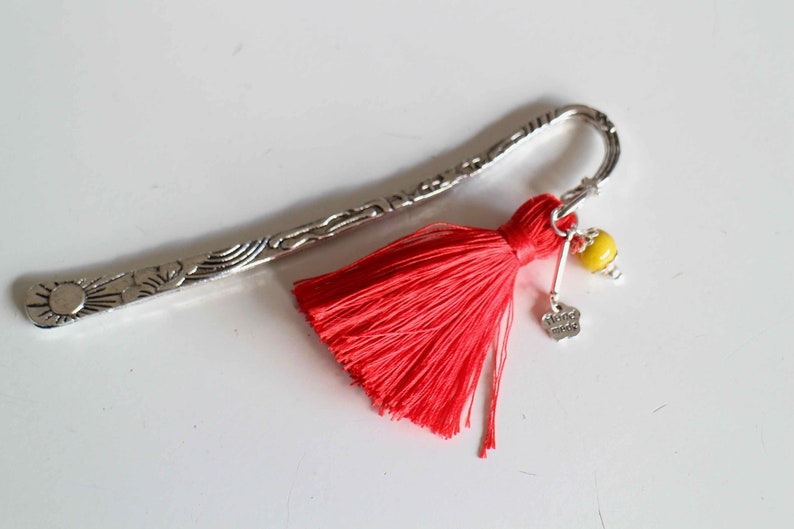 Sculpted Sun Star Bookmark in Silverplated Brass With Pearl Charm and