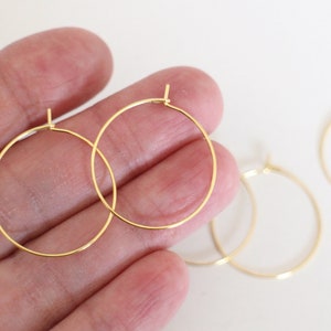 4 round hoop earring holders in 316 gold stainless steel 28 x 25 mm to personalize according to your inspirations