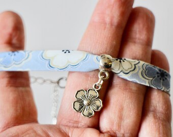 Liberty Toria floral blue handmade bracelet