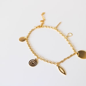 Handmade Gold Stainless Steel Charm Anklet