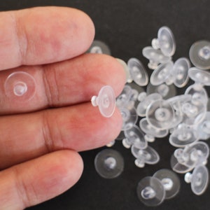 30 round protective stopper tips for transparent silicone earrings 10x6mm primers for your earring creations image 5