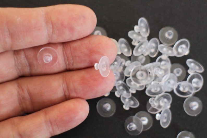 30 round protective stopper tips for transparent silicone earrings 10x6mm primers for your earring creations image 5