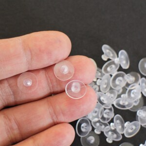 30 round protective stopper tips for transparent silicone earrings 10x6mm primers for your earring creations image 1