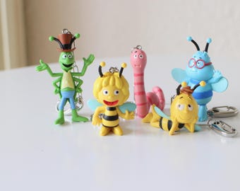 Bossckm Namprik Maruay Mix (6個)＋キーホルダー2個 みつばちマーヤ、ウィリー、マックス、バリー、フリップのキャラクター