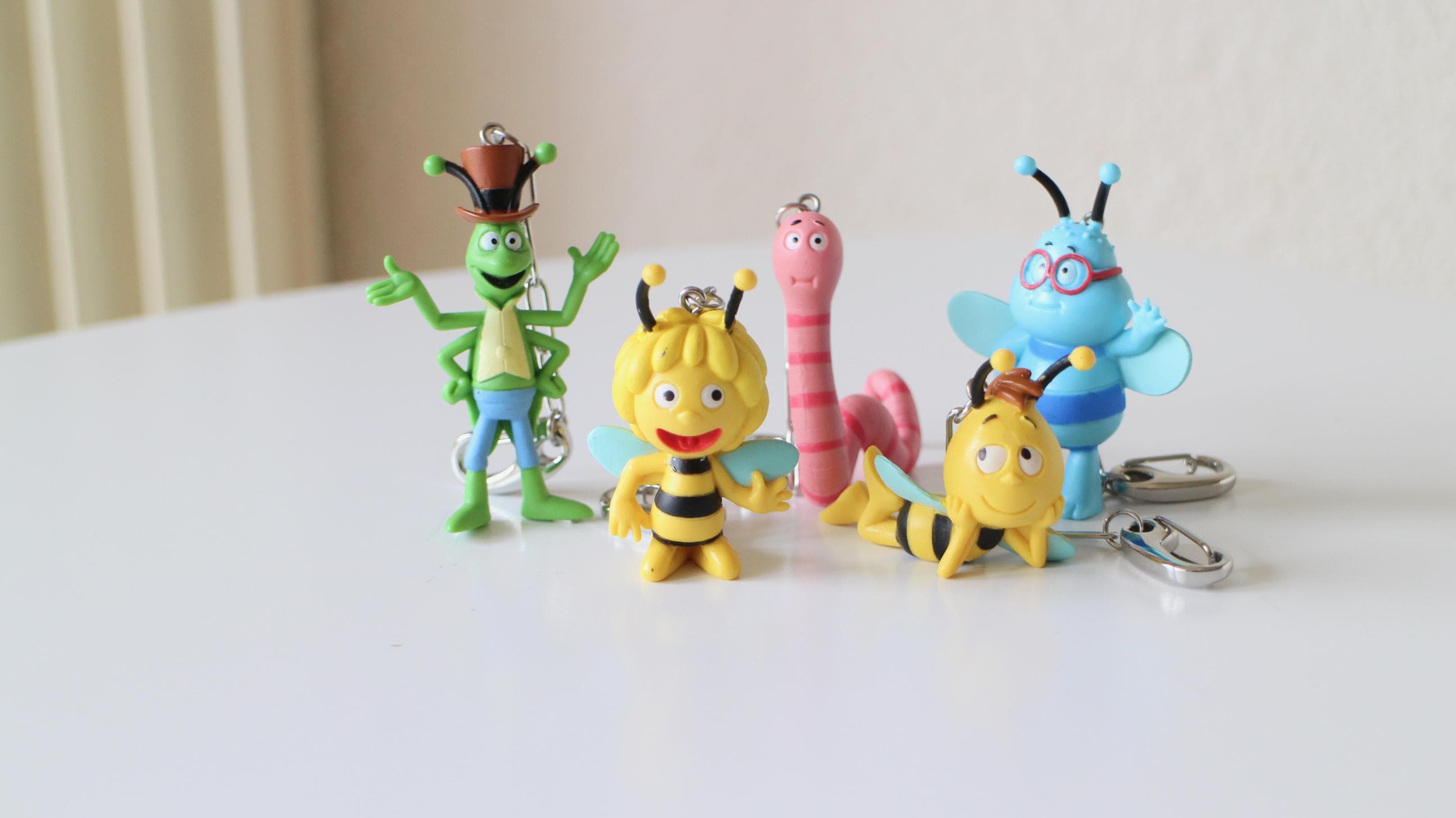 みつばちマーヤ、ウィリー、マックス、バリー、フリップのキャラクター