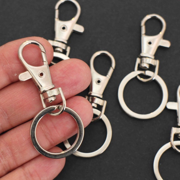 5 sets of findings for key rings 57 mm x 25 mm to personalize your jewelry creations according to your desires