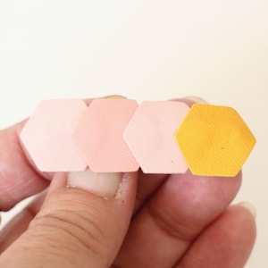 Handmade leather brooch