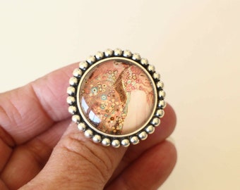 GIFT IDEA Price Drop Klimt Round Ring Handmade