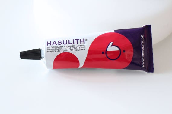 A Very Practical Tube of Hasulith Glue for Permanently Bonding Glass and  Resin Cabochons to Their Support in All Materials 
