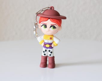 PEACEMINUSONE トイストーリー　キーホルダー　ジェシー　JESSIE Toy Story Jessie Keychain in Silver Stainless Steel, Handmade - Etsy