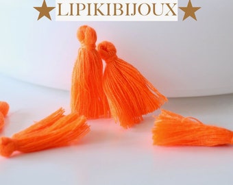 10 pompons orange en coton plusieurs coloris différents dans d'autres annonces