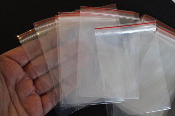 20 Transparent Plastic Zip Bags 10 X 7 Cm Etsy