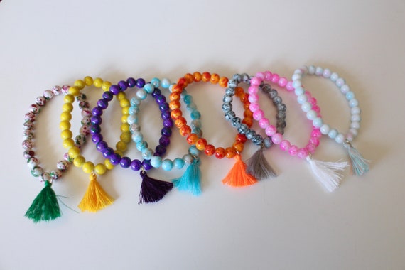 Lot De 200 Perles Acryliques Bicolores Dégradées 8mm - Pour Création De Bijoux, Bracelets, Porte-clés DIY
