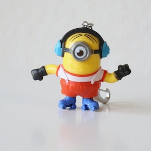 Minion Keychain in Silver Stainless Steel Handmade