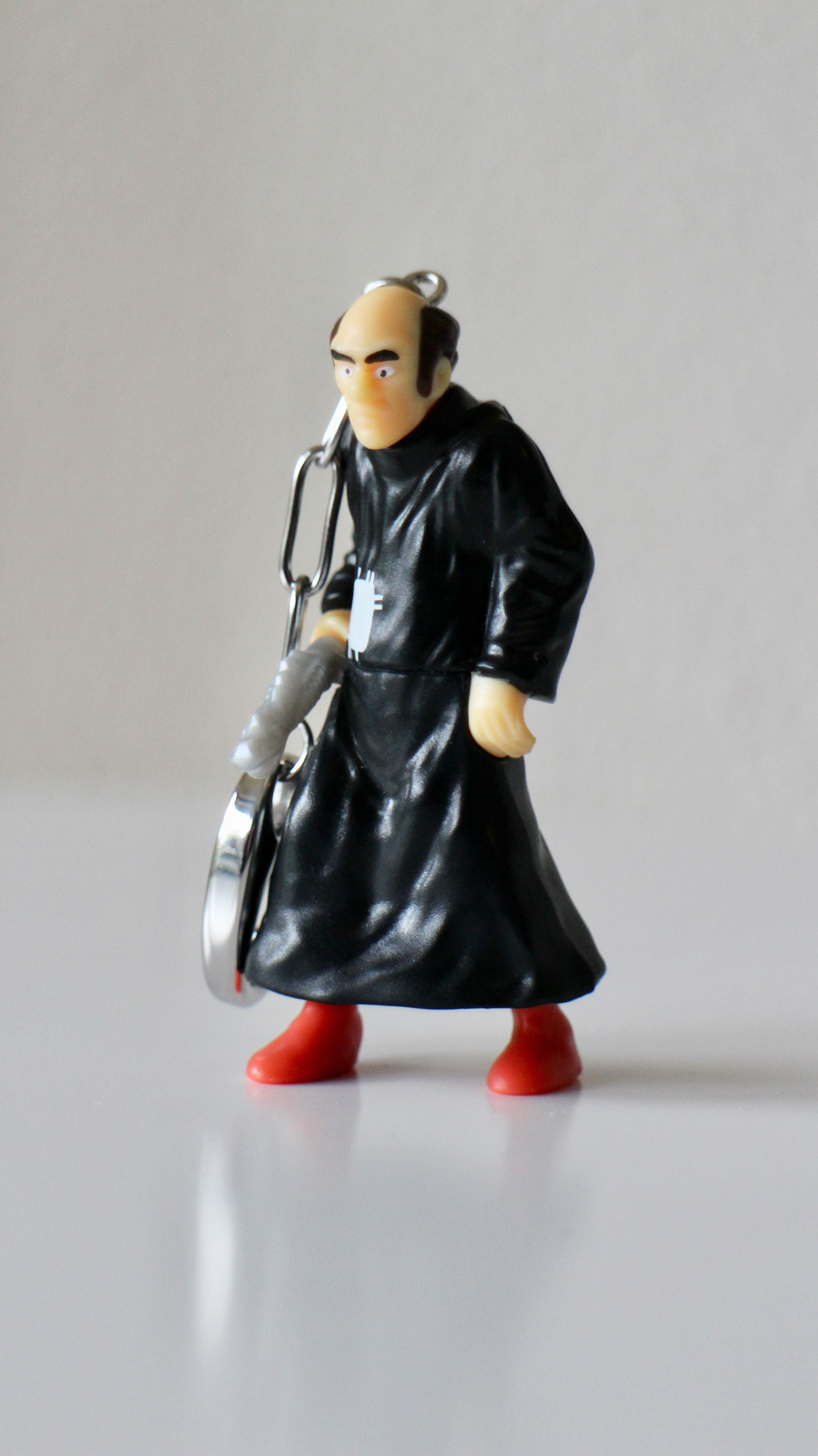 Gargamel Keychain From the Smurfs in Silver Stainless Steel