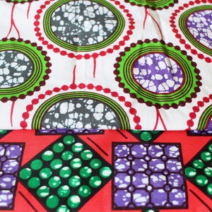 2 coupons of African WAX cotton fabric