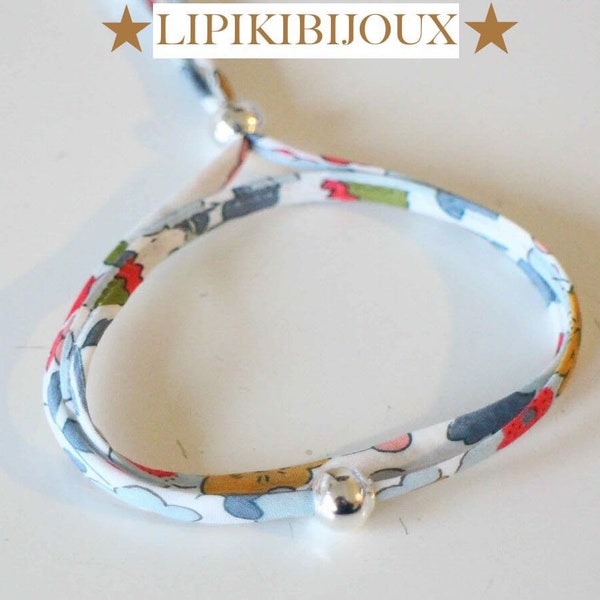 Kit diy bracelet Liberty Betsy Porcelaine et perles en métal lisse argent