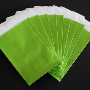 10 pochettes cadeaux vert sachets cadeaux en papier 13 x 7 cm