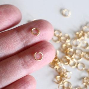 50 anneaux de jonction ronds ouverts en acier inoxydable or 6 mm idéaux pour vos créations bijoux