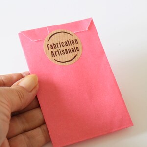 10 pochettes sachets cadeaux rose en papier 13 x 7 cm