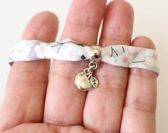 GIFT IDEA Price drop Liberty Mitsi bracelet, light grey, handmade