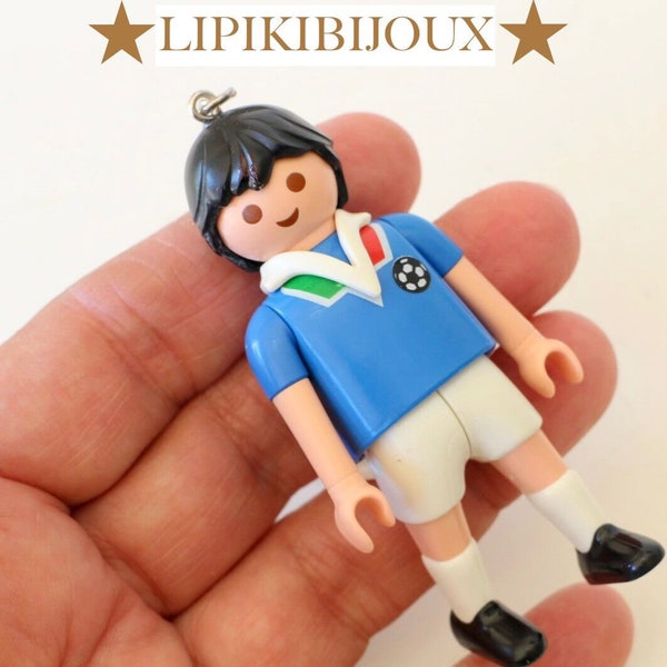 Porte-clé Playmobil footballeur Fait-main