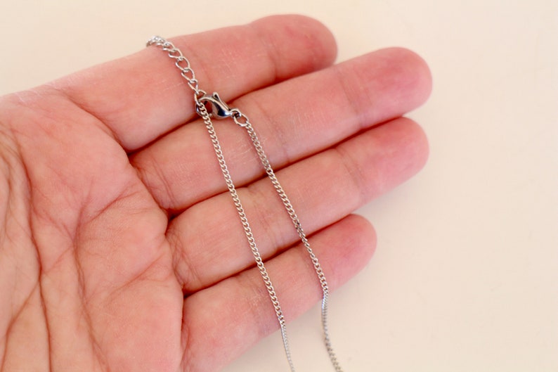 1 gold and silver stainless steel necklace 45 cm