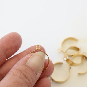 2 supports bagues avec anneau boucle en acier inoxydable doré nombreuses façons de les agrémenter breloques perles ... image 7